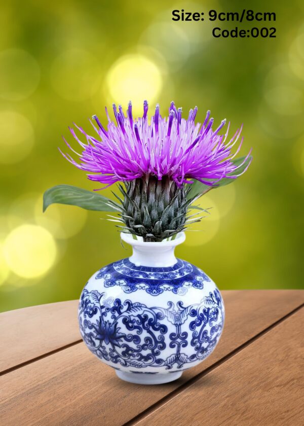blue and white ceramic vase