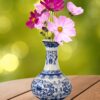 blue and white ceramic vase