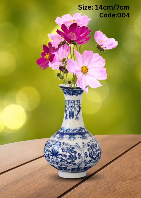 blue and white ceramic vase
