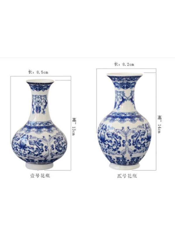 blue and white ceramic vase